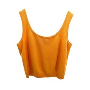 St John Collection Marie Gray Santana Knit Tank Top Shell L Vintage Marigold